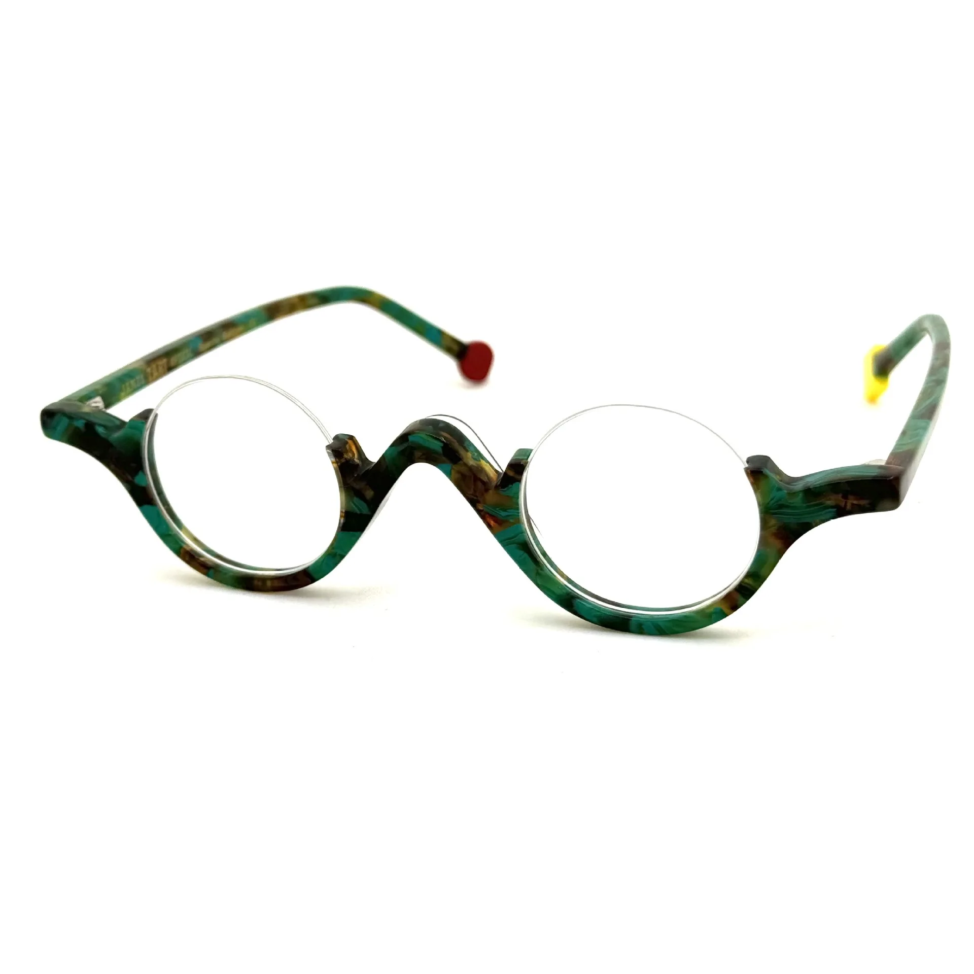 

Belight Optical Handmade Square Shape Thicken Acetate Retro Vintage Acetate Eyeglasses Prescription Lens 252