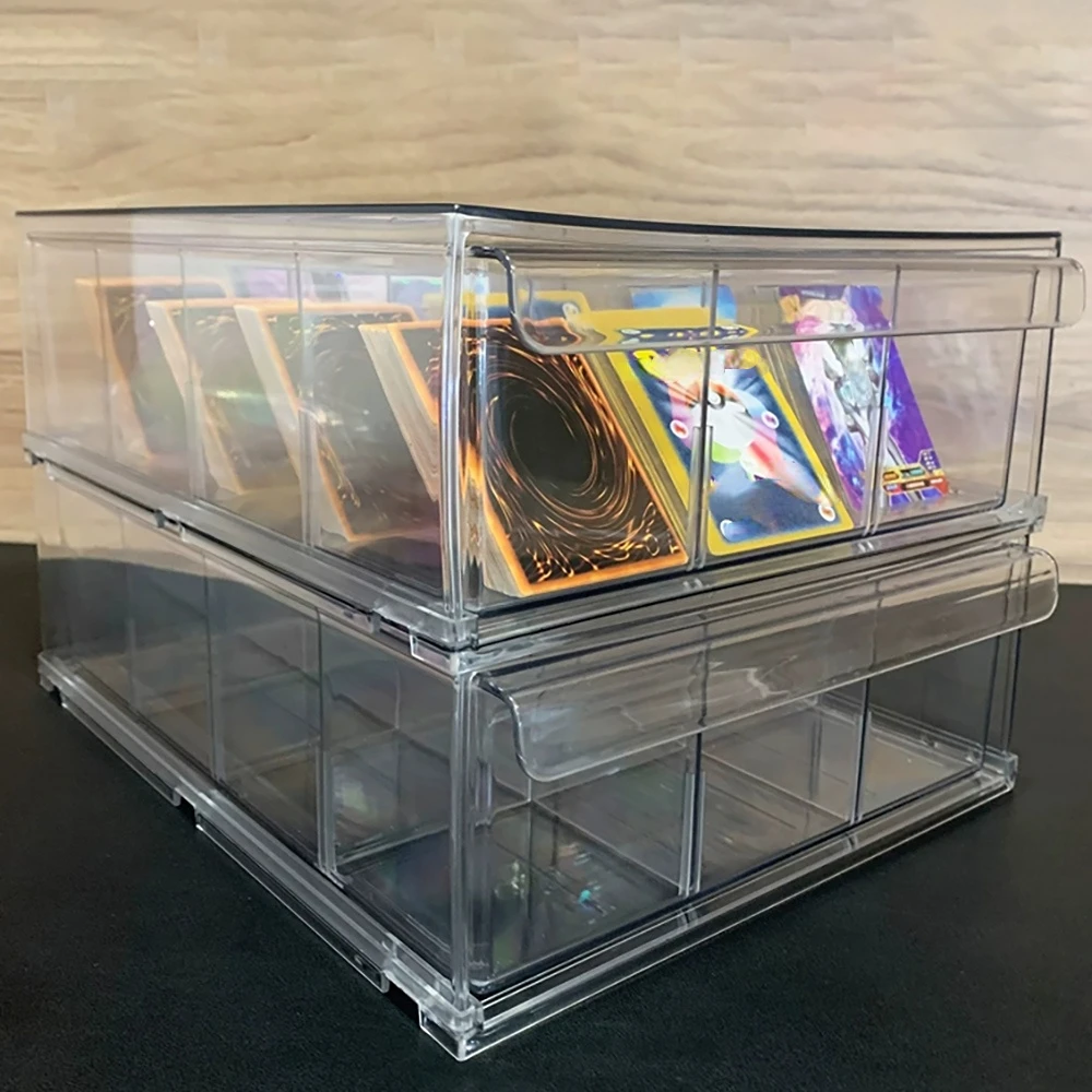 Transparent Ultra-large Capacity Card Case Plastic Trading Card Storage Box for PKM/MGT/YGO Card Games Collection