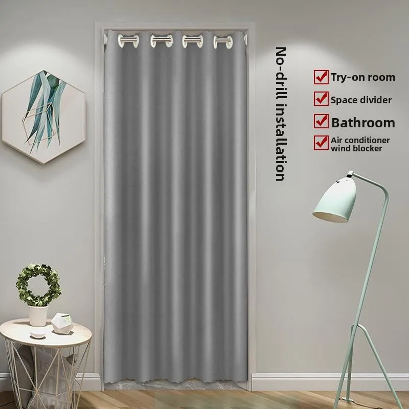 Blaout Door Curtain Partition Curtain No Punching Household Bedroom Clothes Try Room Air Conditioner Windproof Kitchen Bath...