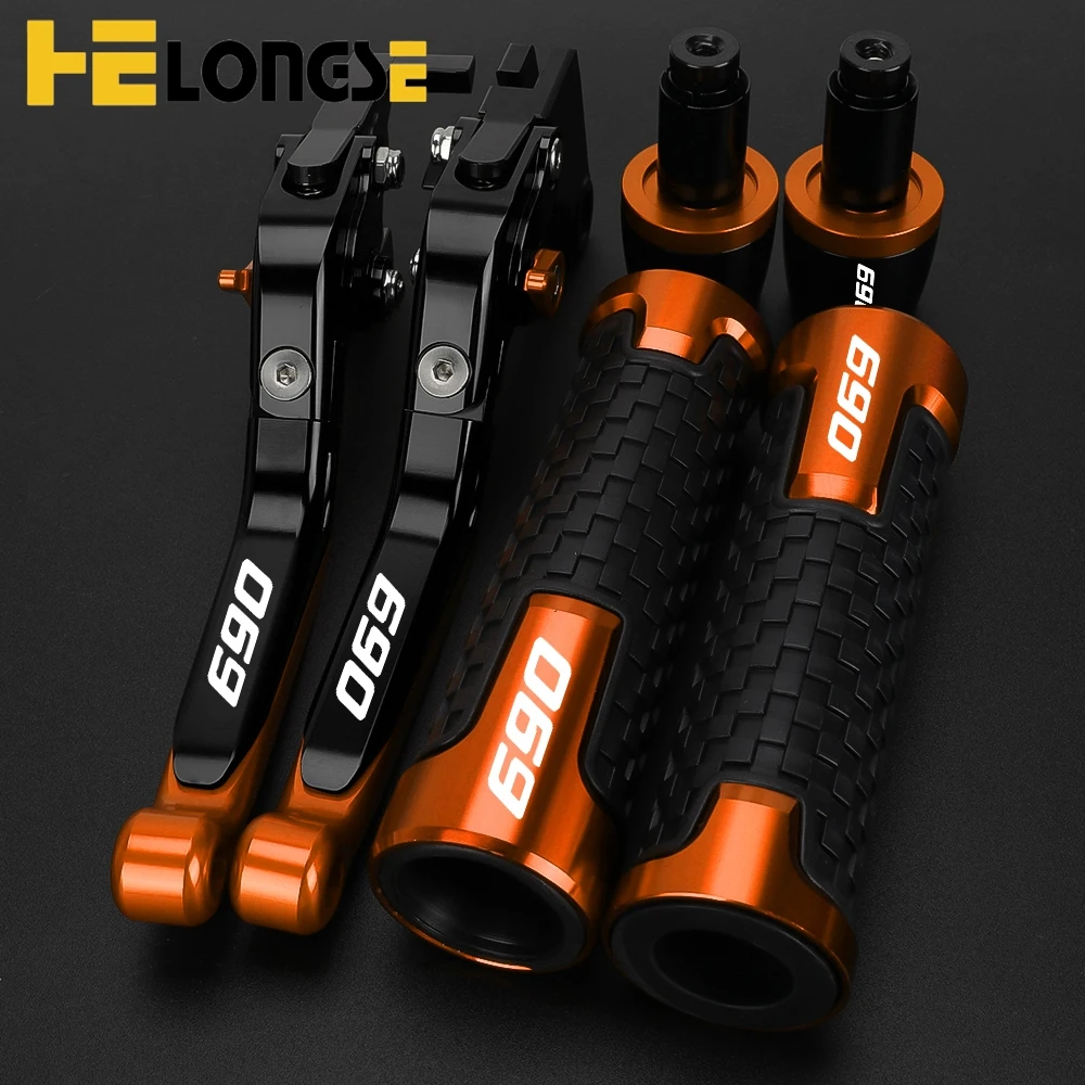 

For KTM DUKE 690 Duke DUKE690 2008 2009 2010 2011 Motorcycle Accessories Adjustable Brake Clutch Levers Handlebar Hand Grips End