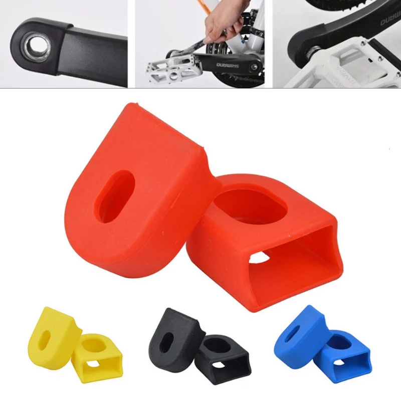 1Pair Bike Crank Cover Protector Silica Gel BIcycle Race Crank Boot Protectors Crankset Protective Case Bicycle Tool Accessories