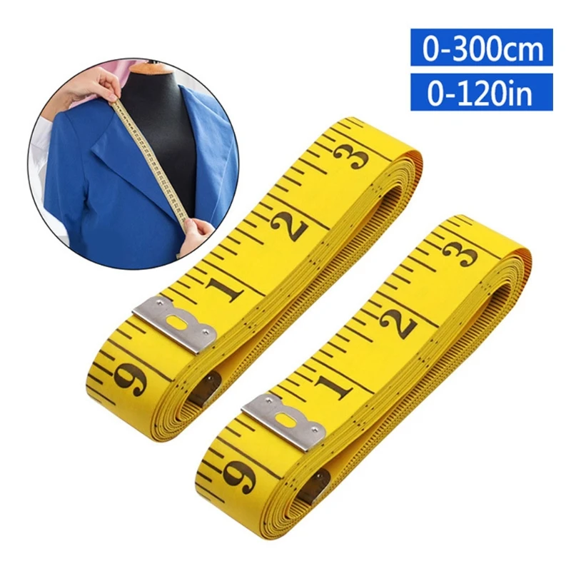 Double-Scale Soft TAPE ตัดเย็บผ้าไม้บรรทัด Dressmaker ไม้บรรทัดยืดหยุ่นเทป Dropship