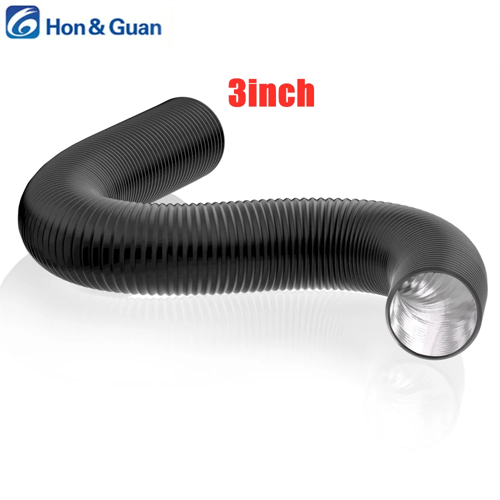 

Hon&Guan 3" Flexible Ducting Vent Pipe Aluminum Foil PVC Duct Hose Ventilation