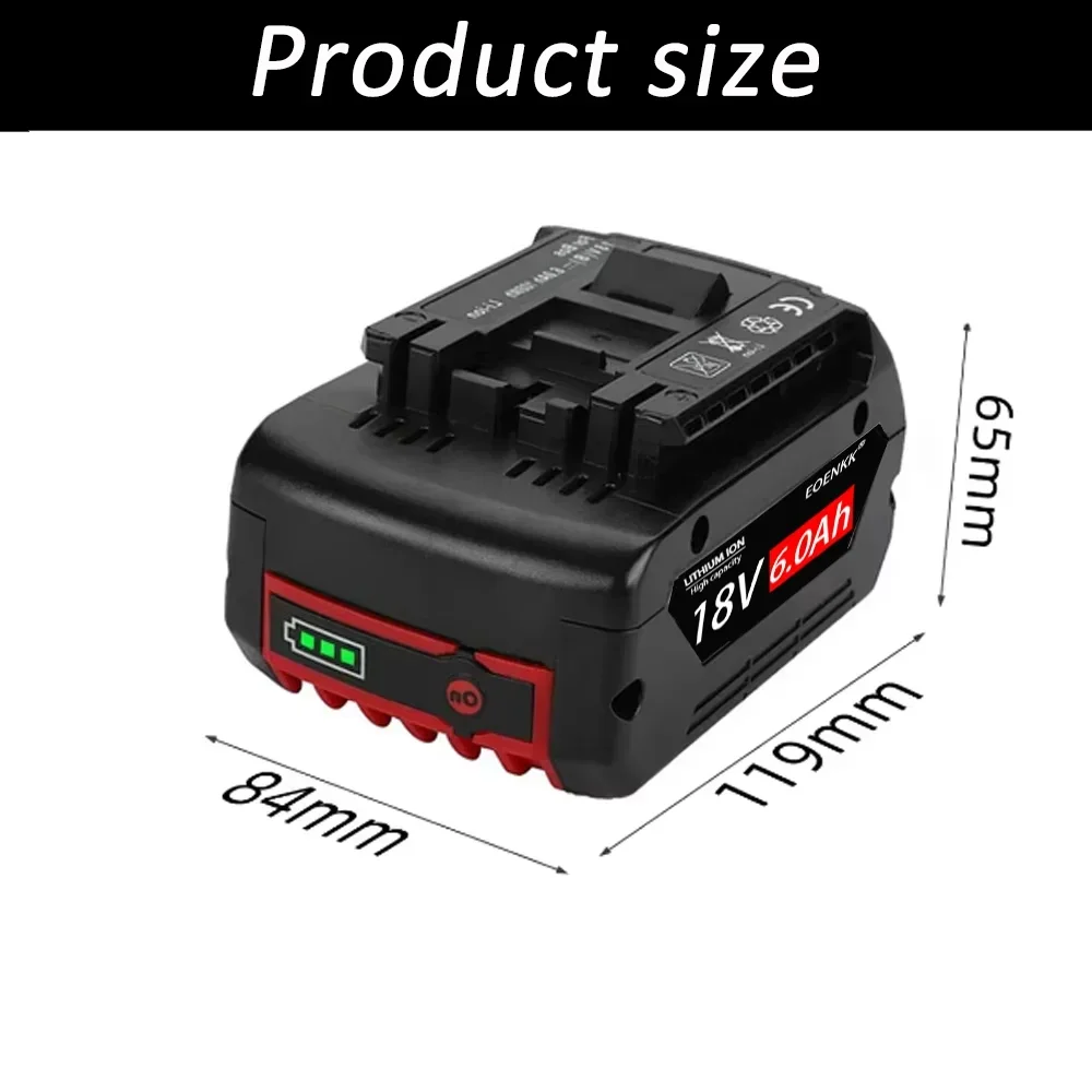 Suitable for Bosch 18V 12000mAh lithium-ion battery GBA 18v 6.0/8.0 /12.0Ah Professional GBA GSR GSB BAT609 rechargeable battery