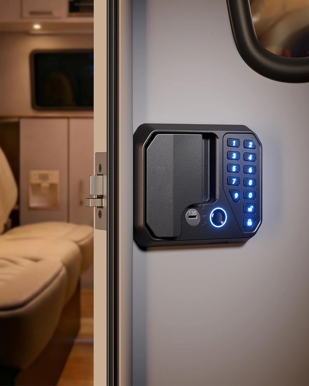 Smart RV Door Lock System Keyless Entry Remote Password For Camper Trailer Motorhome Security