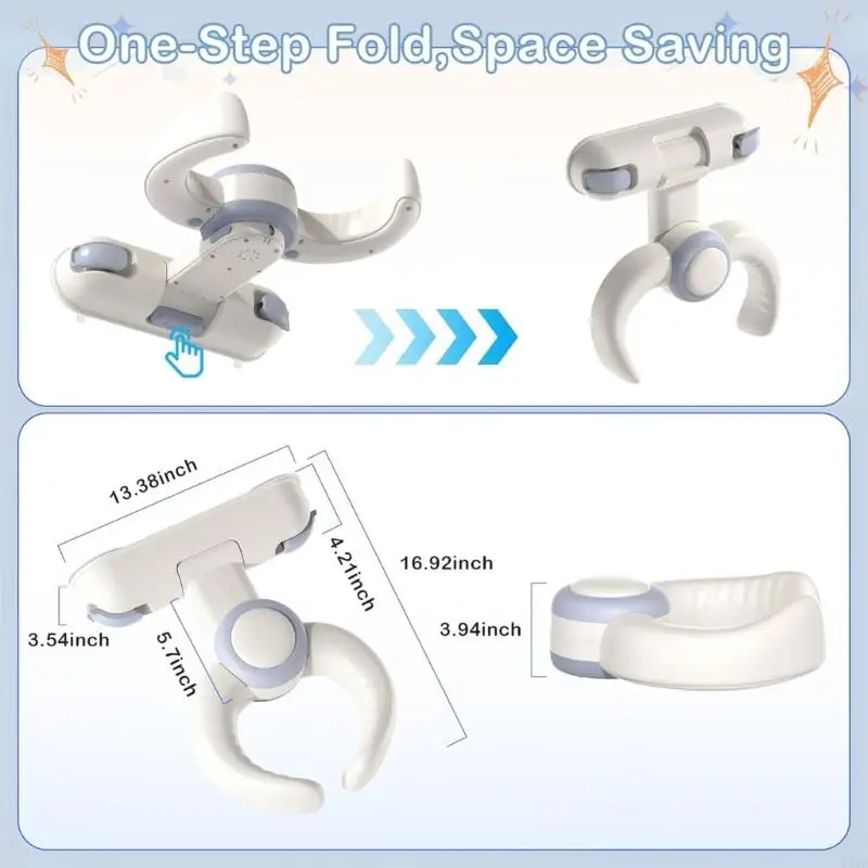 Banho bebê dobrável Montou a parede suporte banho ajustável Suporte banho para bebês Criança No Ferramentas Instalação