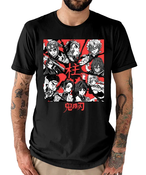 Camiseta unisex Kimetsu no Yaiba Personajes Cotton anime T-shirt