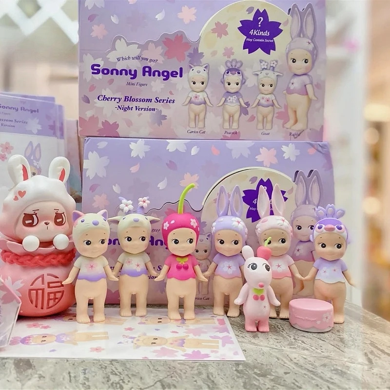 

Sonny Angel 2021 Cherry Blossom Series Night Version Blind Box Cute Mini Doll Model Decoration Toy Mystery Box Toys Children
