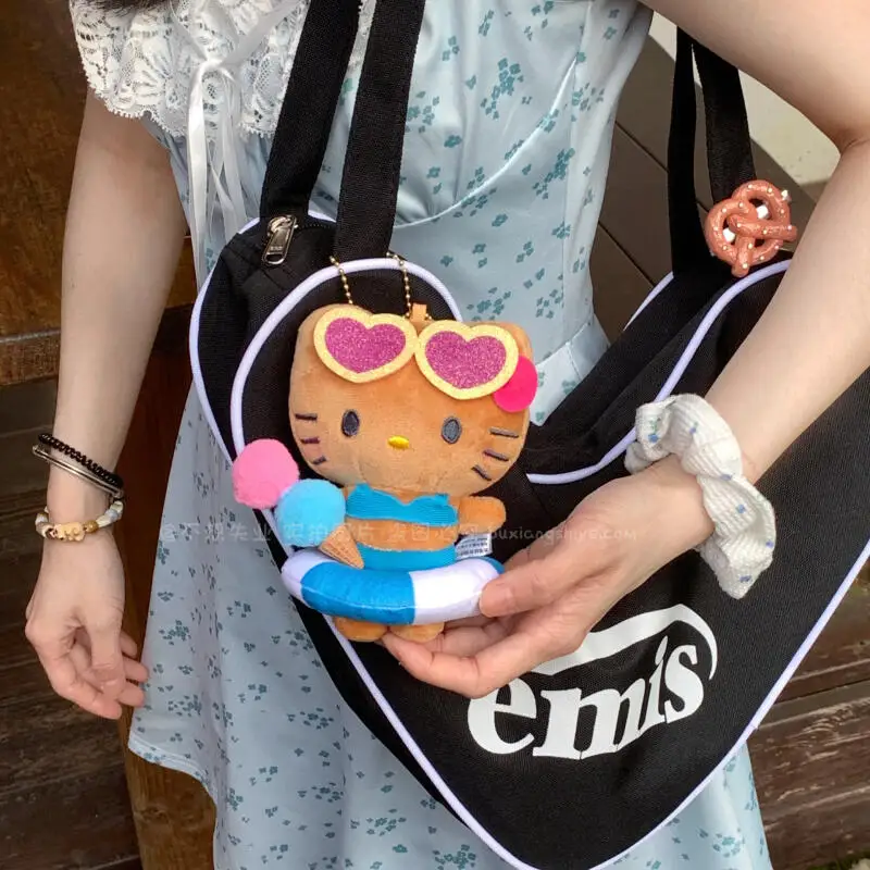 Sanrio Hello Kitty Cartoon Ijs Zwemmen Ring Hanger Auto Sleutelhanger Rugzak Hanger Kleding Accessoires Meisje Halloween Cadeau