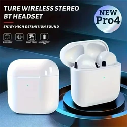 Pro4 TWS Bluetooth Earphones 9D Stereo Wireless Headphones InEar HiFi Earbuds HandsFree Headset With Microphone For Smartphone