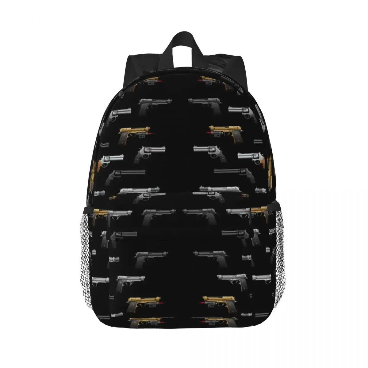 

Pistols & Revolvers Backpacks Teenager Bookbag Fashion Children School Bags Travel Rucksack Shoulder Bag Large Capacity