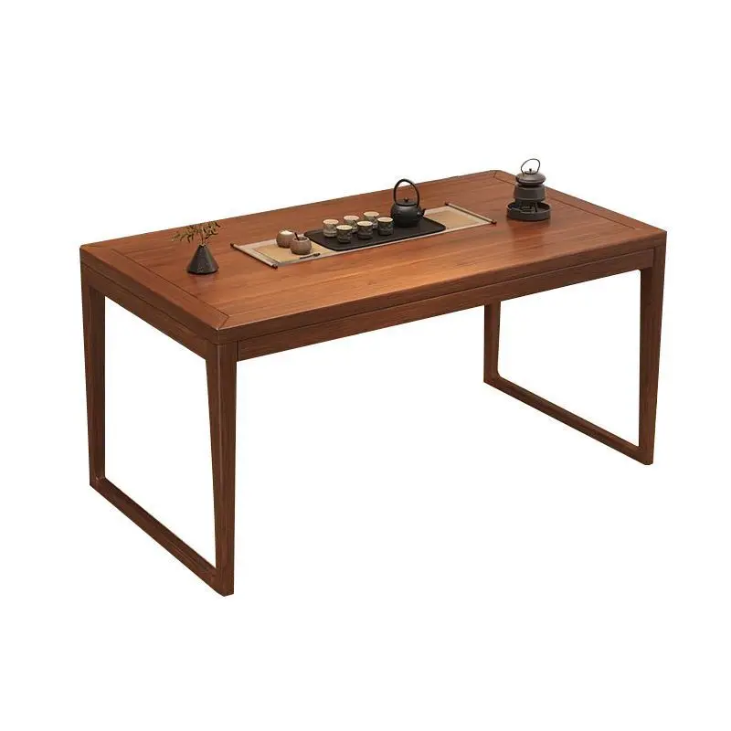 Walnut tea table Balcony  table combination New Chinese integrated with a complete set of solid wood tea