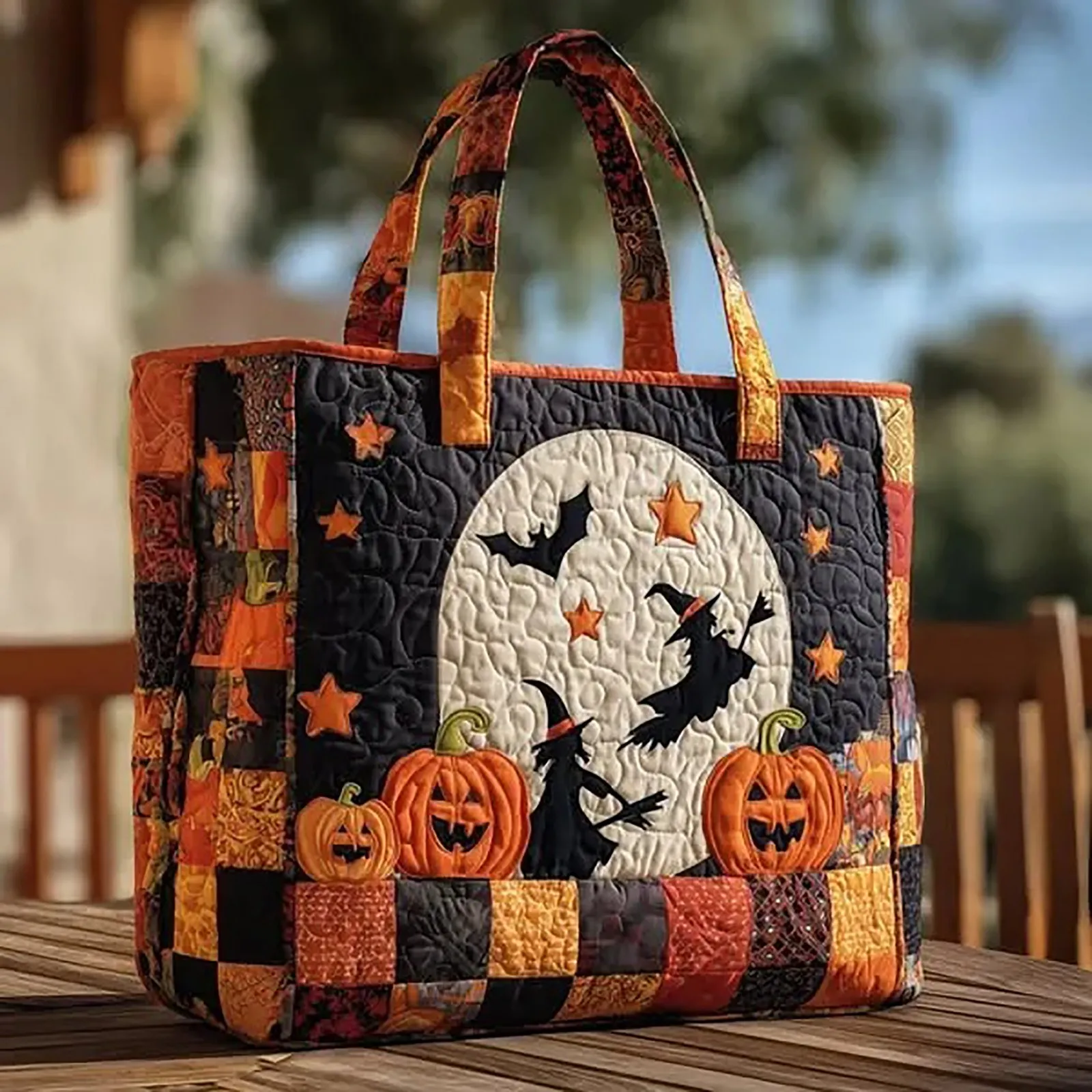 

Halloween Tote Bag Cute Ghost Print Reusable Grocery Bag Spooky Party Accessory Trick Or Treat Gift Fun Cartoon Design