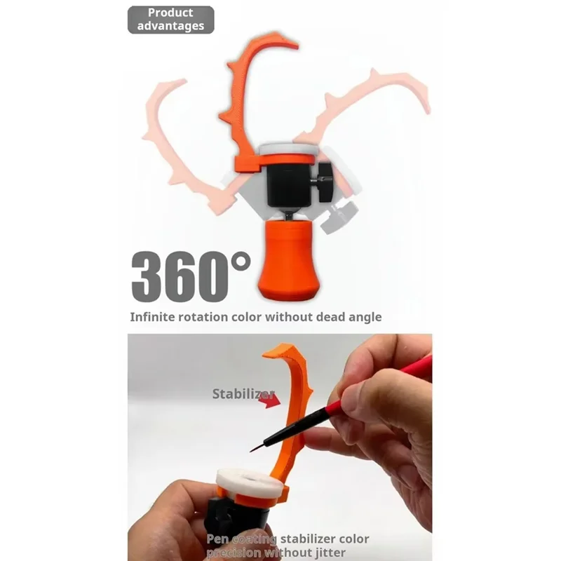 A69EMS071 Mini support de peinture à main pour outils de coloration de modèle pour outils de modèle passe-temps bricolage 360 °   Outil stable rotatif