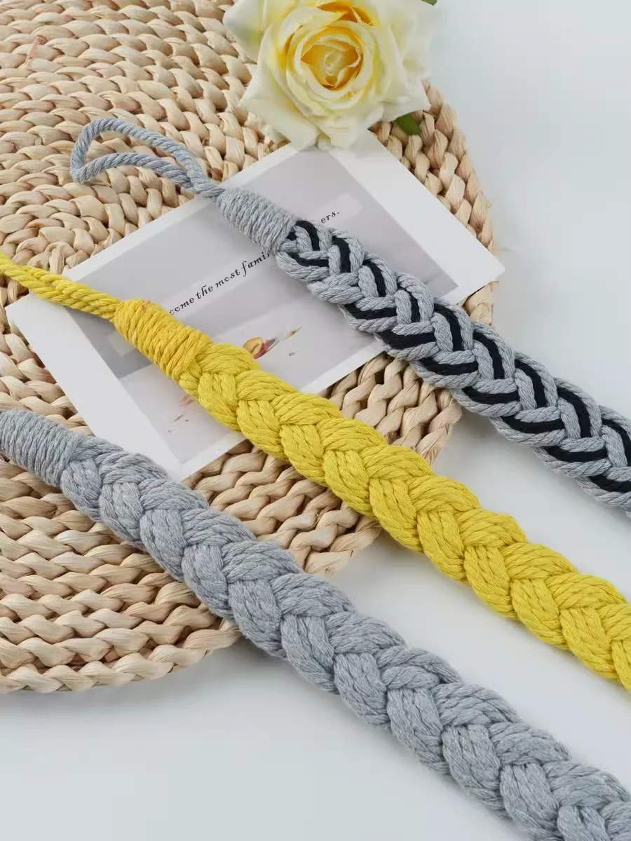 Handmade twisted rope curtain tiebacks, suitable for living room and bedroom home decoration.