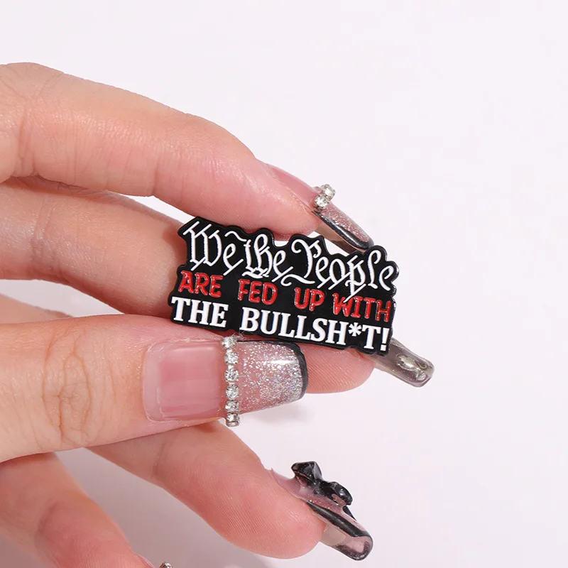 Creative Letters Brooch Y\'ALL NEED DATA,I\'M FINE,I AM OLDER THAN TNE INTERNET,SOBER MODE,MESSAGE READ Badges Punk Phrase Pins