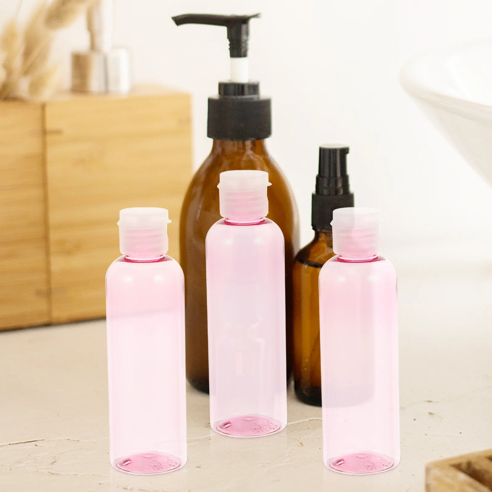 

6Pcs Portable Flip Cap Bottles Multi-Use Squeeze Travel Containers for Lotion Shower Gel Hand Soap Lightweight Leakproof