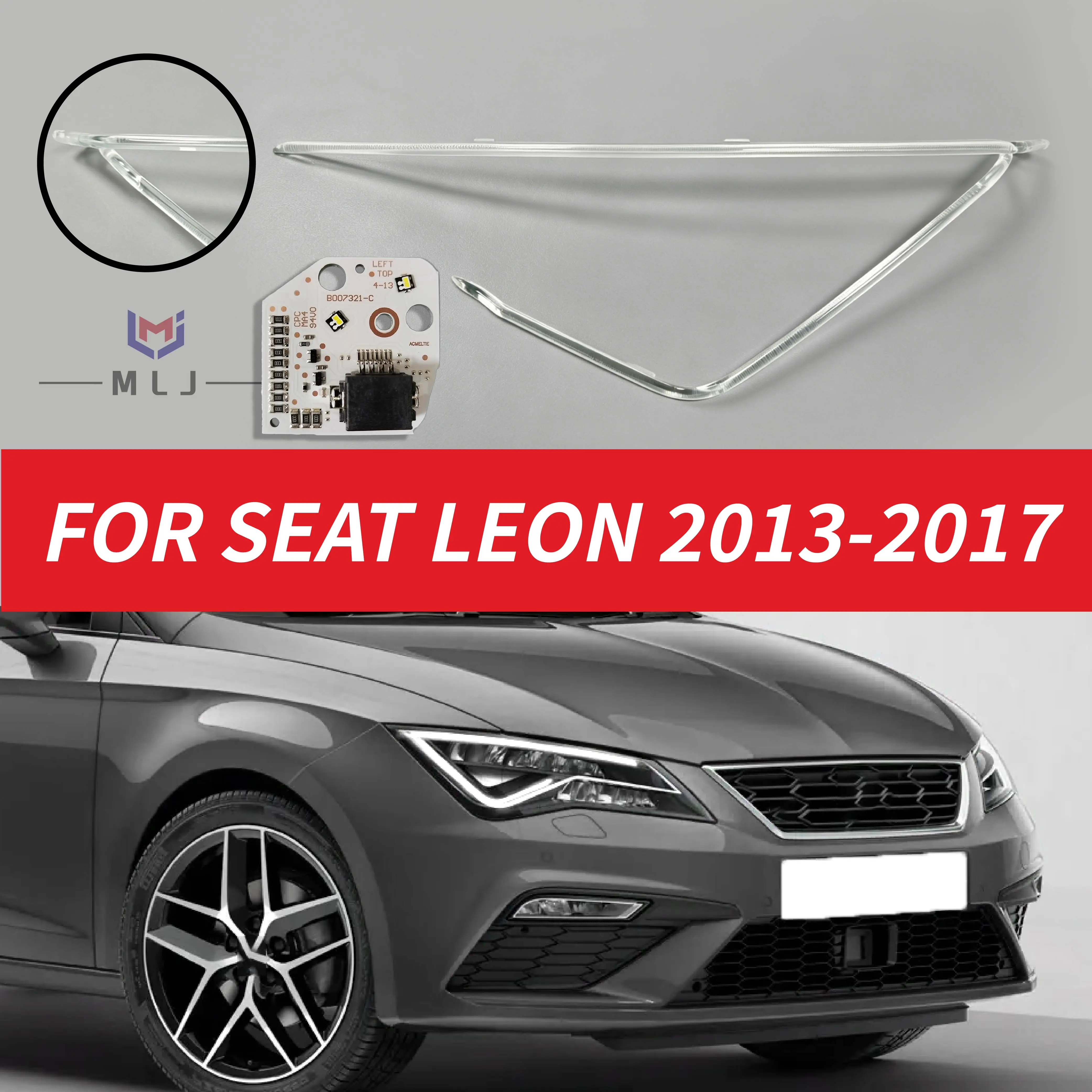 

White Angel Eye LED DRL Chip Light Guide Strip Angel Eye Light Tube Board For VW Seat Leon MK3 5F Cupra 2013-2017 Accessories