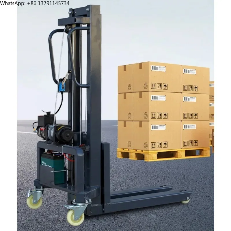 Portable Small Electric Forklift Truck - Warehouse Lifting Stacker for Loading And Unloading