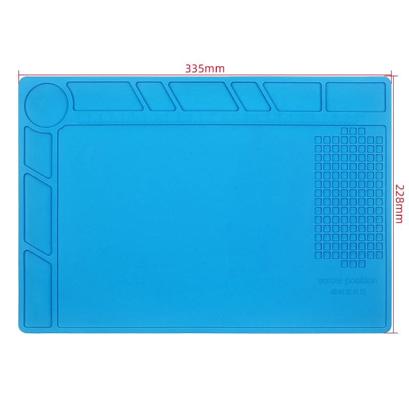 3MM Thick Anti-Static Heat Insulation Working Pad Heat Resistant Silicone Soldering Mat Maintenance Silicone Insulation Pad