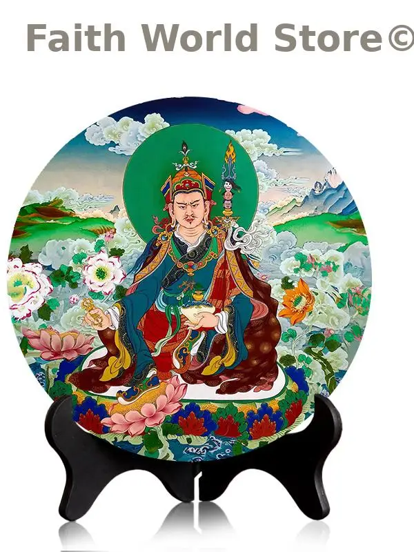Tibet Buddhism item Padmasambhava Guru Rinpoche auspicious Mandala Mantra Scripture display temple monk altar Buddhist worship