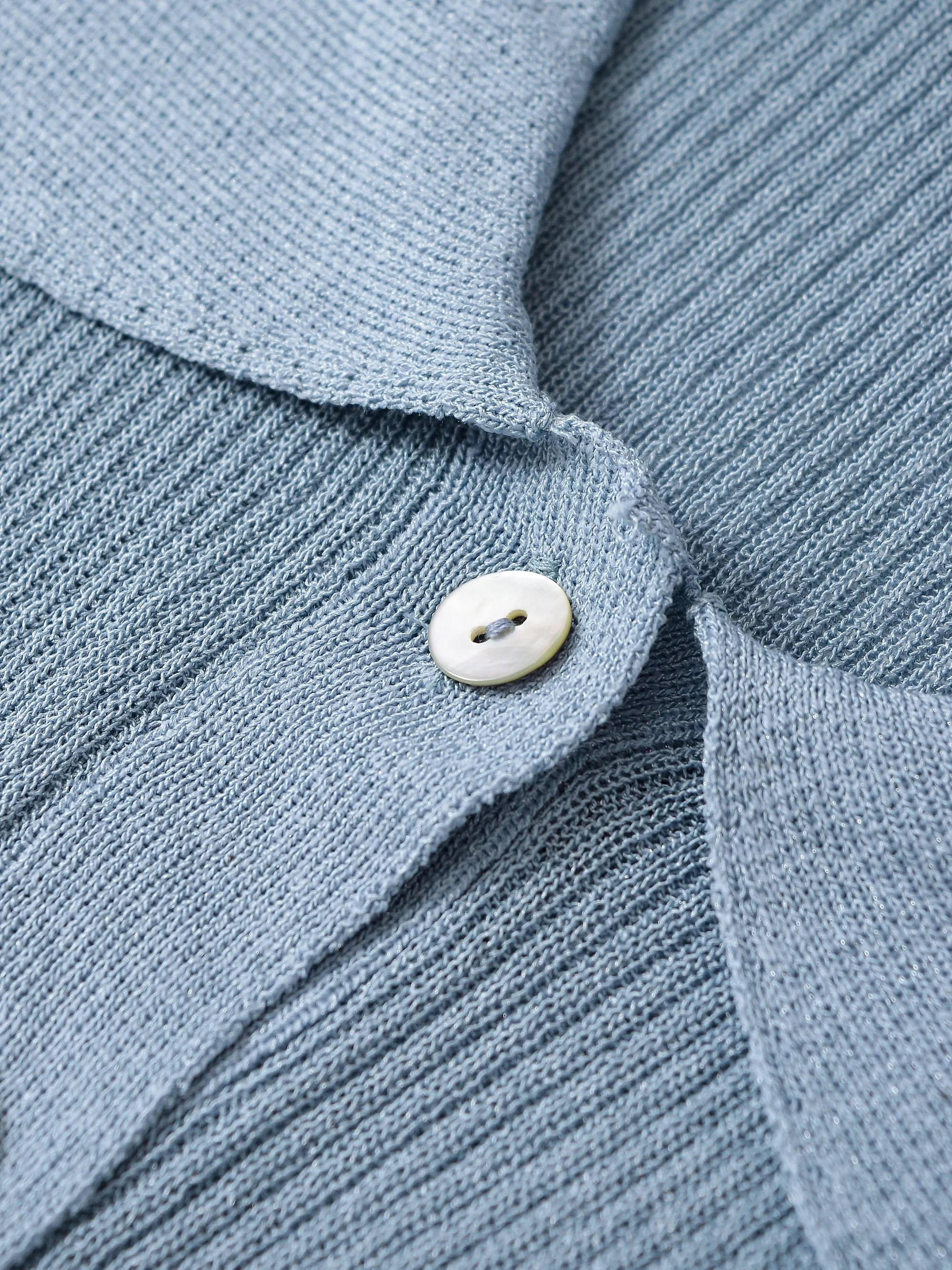 2025 американский ретро-открытый пуговицы с лацканами через Pointelle, вязаный кардиган в рубчик, узкий свитер, женский джемпер с длинными рукавами