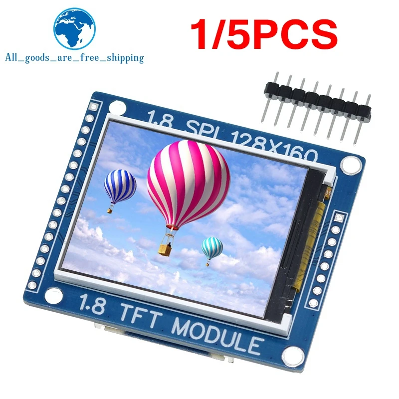 

1/5 шт. 1,8-дюймовый последовательный SPI TFT ЖК-модуль Дисплей PCB адаптер IC 128x160 матричный 3,3 В 5 В ввода-вывода Inerface C мм совместимый для Arduino