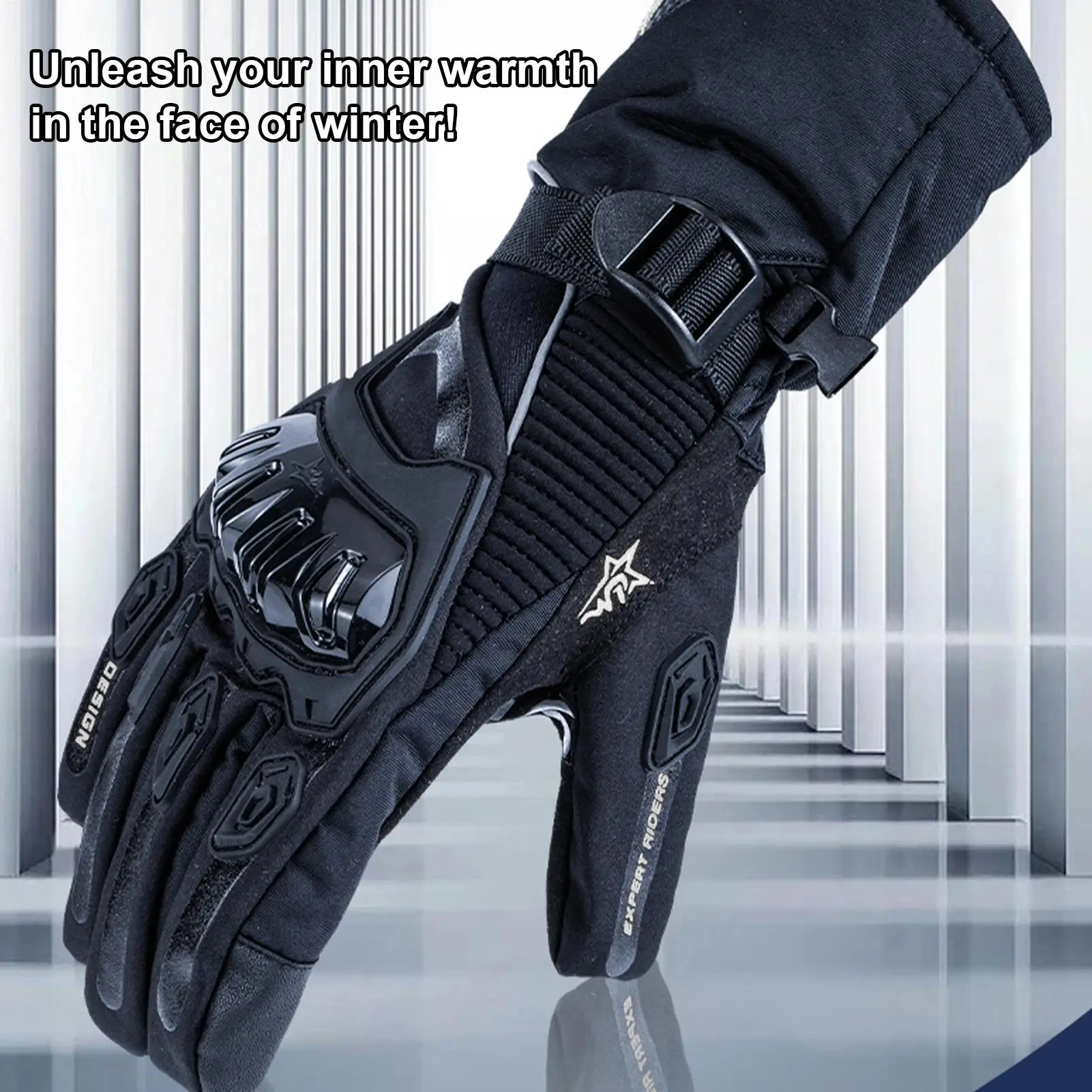 

Winter Gloves Men Touchscreen Waterproof Thickened Windproof Thickened Cold Weather Gloves For Men Women Motorcycle Scooter Bike