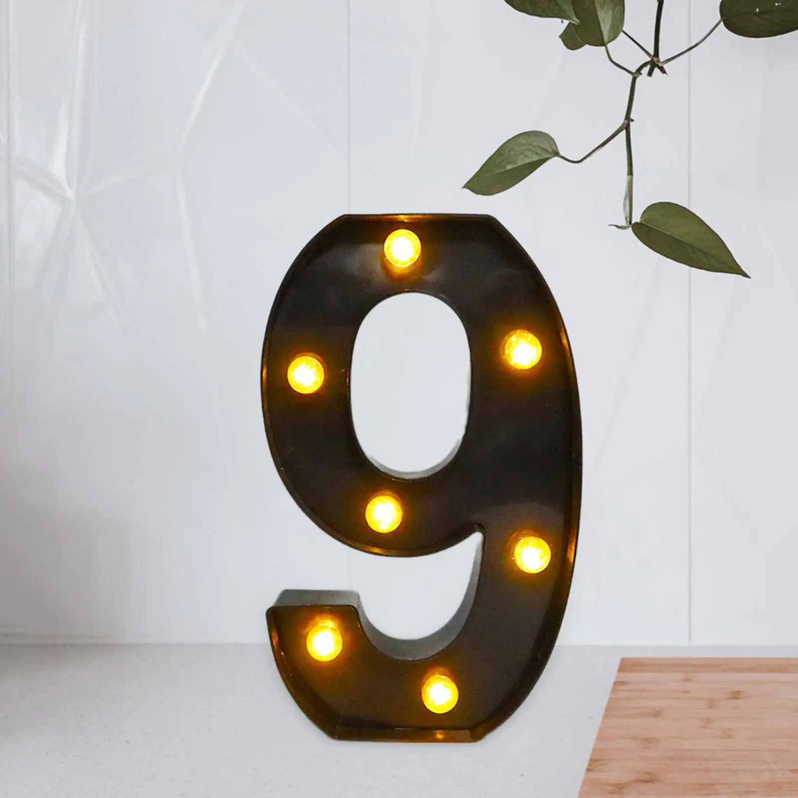 LED Lighted Number Light 9 Light up Number Sign for Backdrop Home Wedding