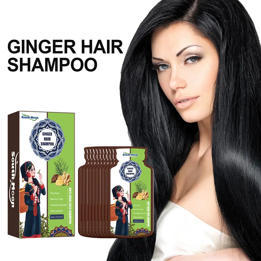 2024 Ginger Plant Extract Anti-Hair Loss Hair Shampoo Natural Hair Loss Ingredients Deep Shampoo Anti Nourishment Q2O6