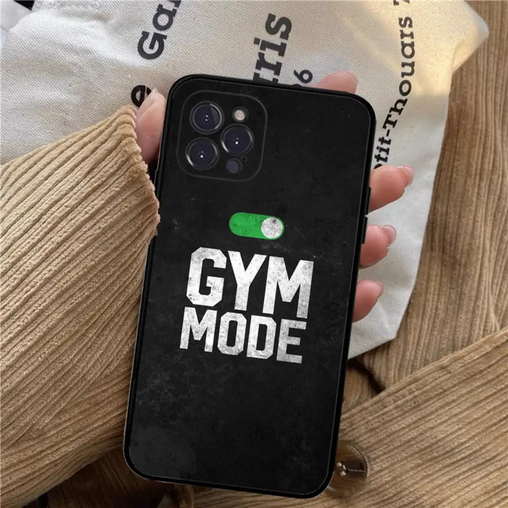 Gym Fitness Bodybuilding Phone Case For iPhone 15 14 11 12 13 Mini Pro XS Max Cover 6 7 8 Plus X XR SE 2020 Funda Shell