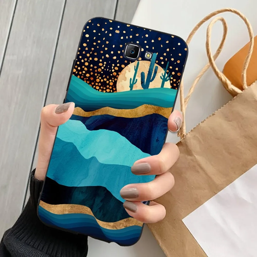 Hand Painted Scenery Phone Case For Samsung J 7 plus 7core J7 neo J6 plus prime J6 J4 J5 Mobile Cover