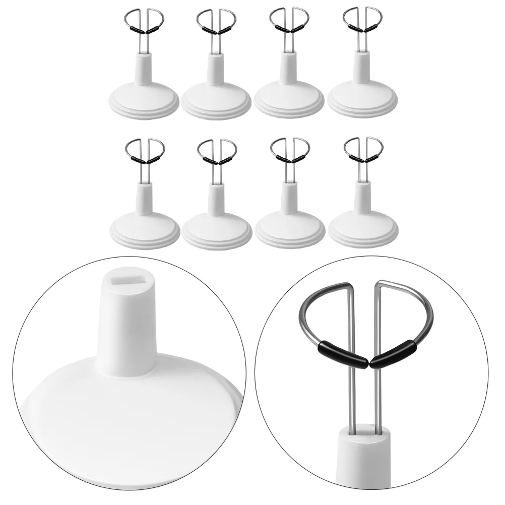 

8pcs Stand Rack: Mini Display Holder With Stable Support Action Figures Figurines Lightweight Organizer For Office Kids
