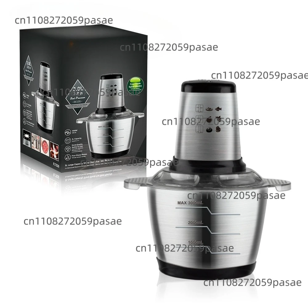 Electric Meat Grinder Large Capacity, Stainless Steel Kitchen Food Processor, Automatic Multifunction Mincer for Home Use