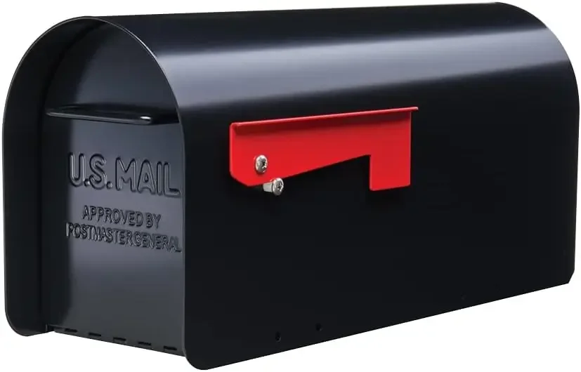 MAILBOXES Ironside Large Capacity Galvanized Steel black, Post-Mount Mailbox, MB801BAM, Metal, Black