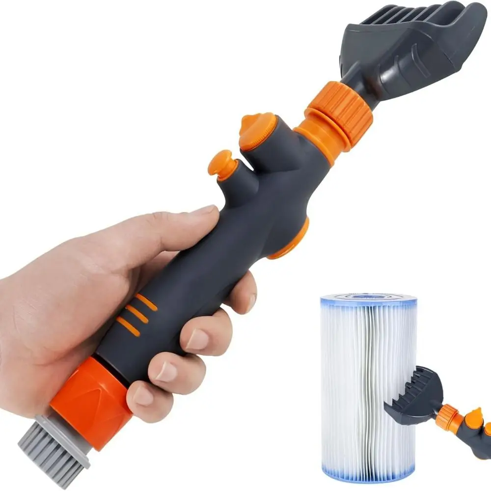 

Очиститель пластиковых картриджей для бассейна, удаляет мусор, многофункциональный спа-фильтр, чистящая щетка, ручной прочный фильтр для гидромассажной ванны, чистая щетка