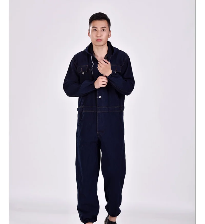 

Spring and Autumn Cowboy jumpsuit set for men's welding protective clothing