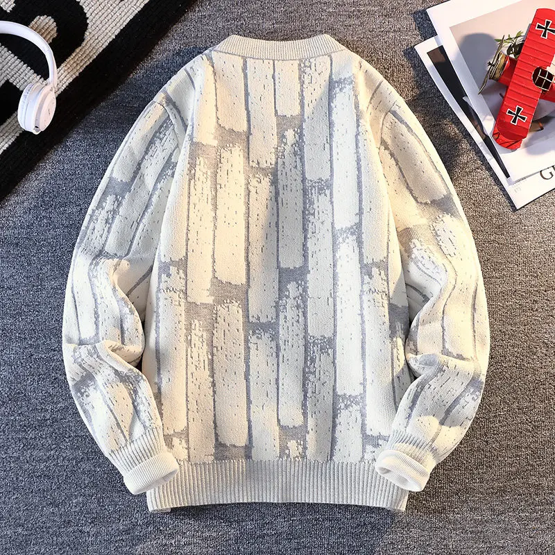 Suéter de Punto con Cuello Redondo para Hombre, ueso, Informal, Hoado, Cálido para Invierno, de Fibra de Poliéster, Suave...