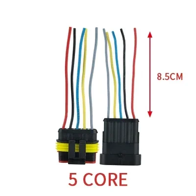 1 set / lot 1/2/3/4/5/6 Pin waterproof car electrical connector with cable Cable electric auto truck wire harness