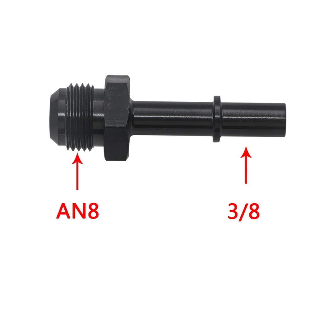 Quick Disconnect Fuel Line Fitting Aluminum 6AN Male To 38 Inch 516 Inch Push On For Fuel Return And Transmission Cooler