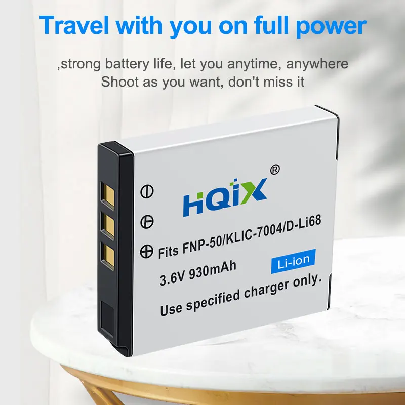 HQIX for Fujifilm FinePix XP100 F70EXR F75EXR F80EXR F85EXR F60FD F50FD XF1 F100FD X10 X20 Camera NP-50 Dual Charger Battery