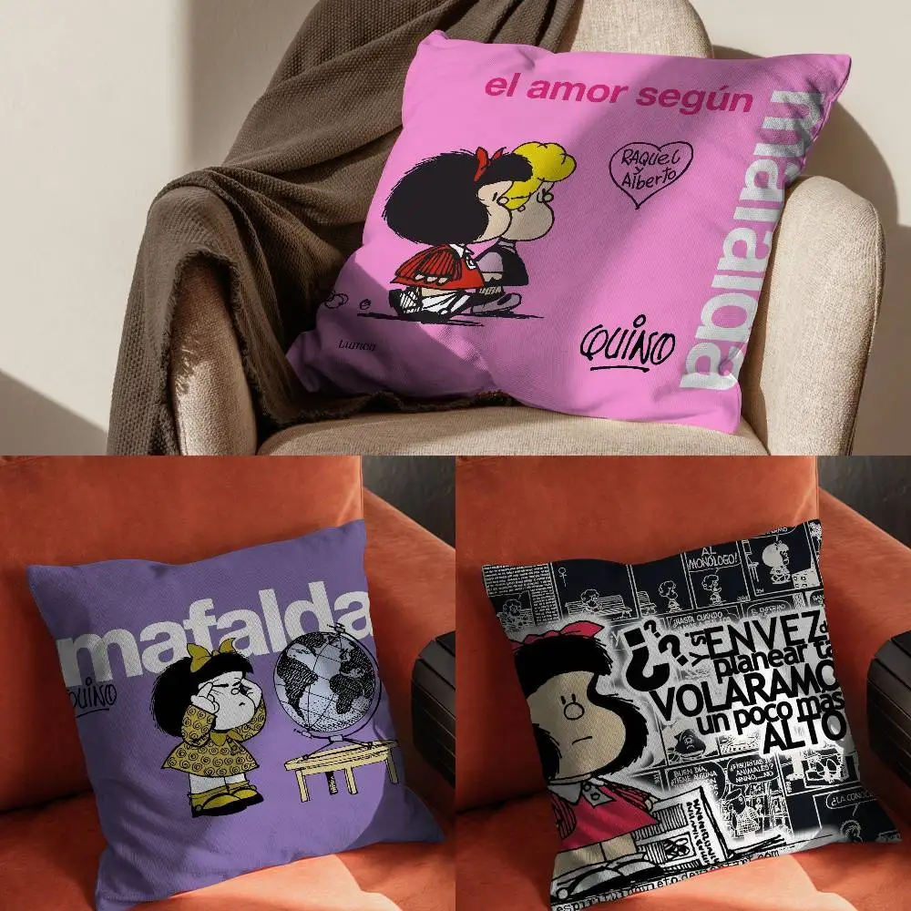 

Mafalda Pillow Case For Car Pillows 60x60 Cushions Luxury Double sided Cover Home and Decoration Sofa 30x30