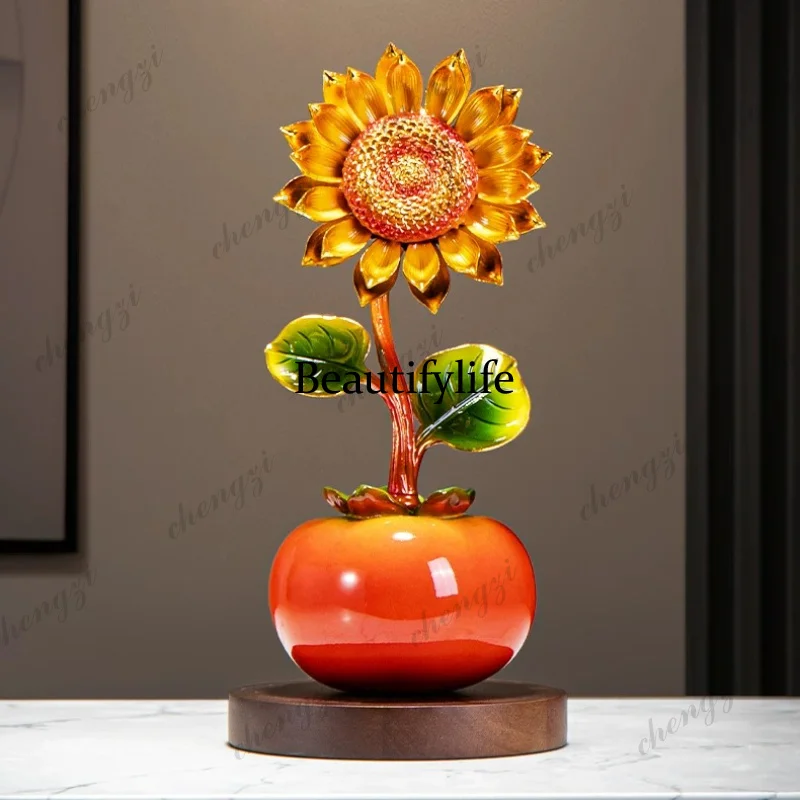 A73 sunflower ornament office brass ornament good meaning graduation season