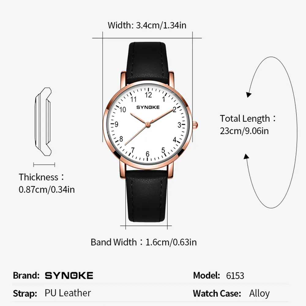 Classic Casual Quartz Retro Watches Dial Leather Strap Band Ladies Clock Fashionable Wrist Watch for Women