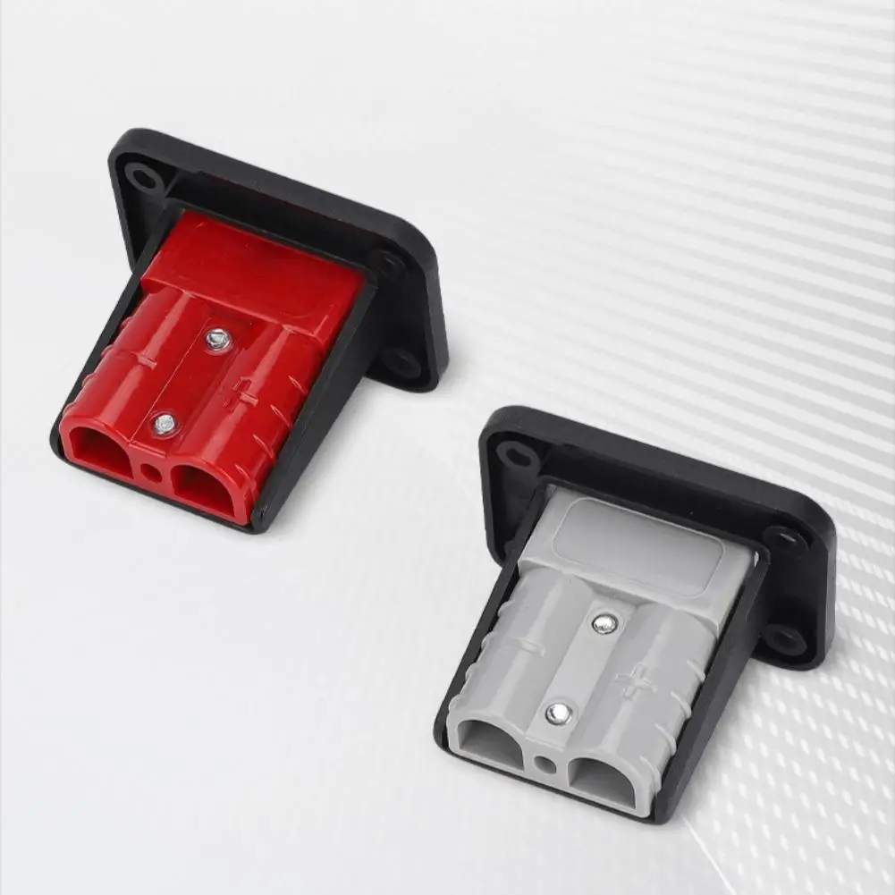 Imagen 4: Conectores de cable de 50A para conector Anderson, soporte de montaje empotrado, cubierta de panel para caravana o autocaravana
