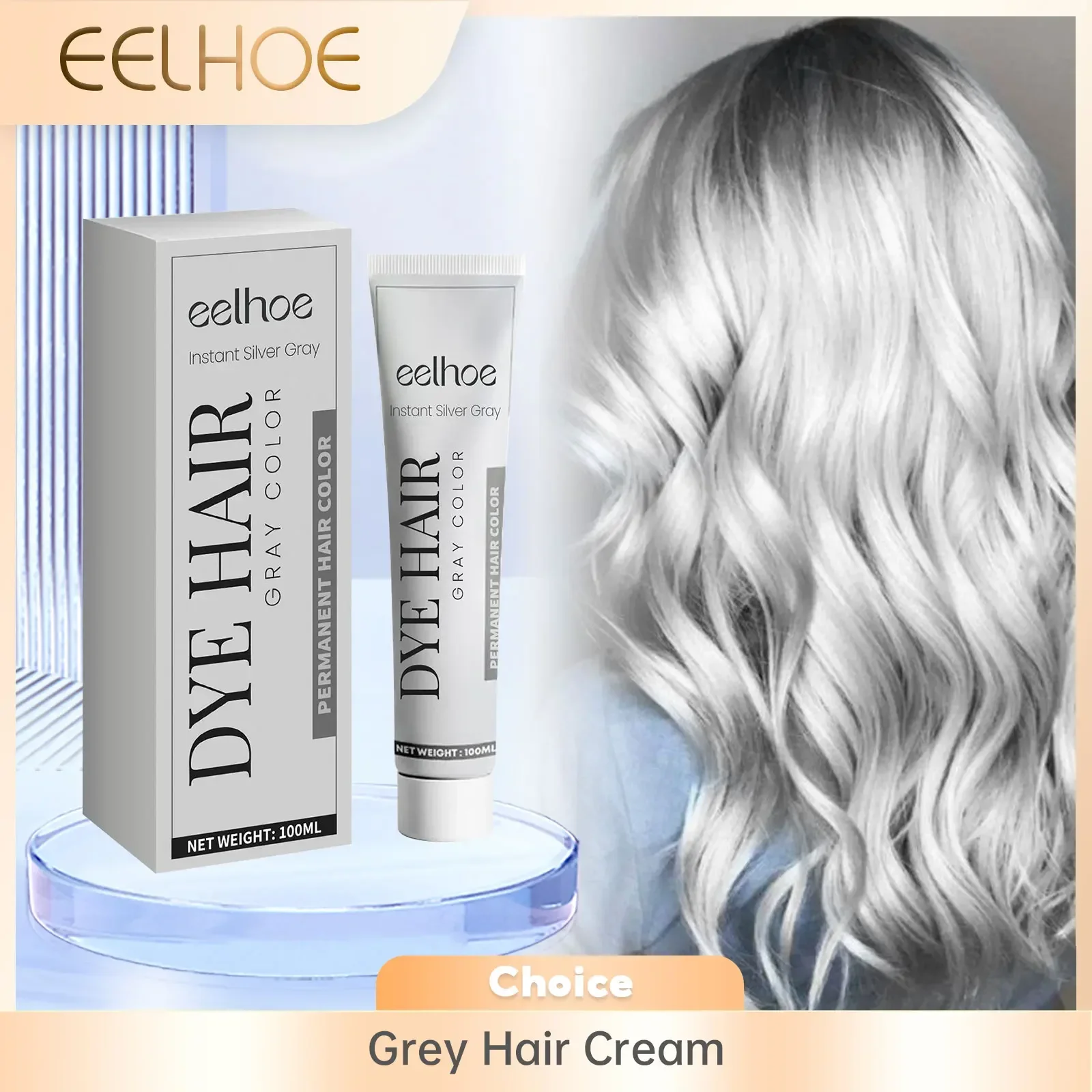 Crema para teñir el cabello gris, Unisex, estilo Punk ahumado, estilismo DIY, sin daños, coloración rápida, cremas profesionales para teñir el cabello de larga duración