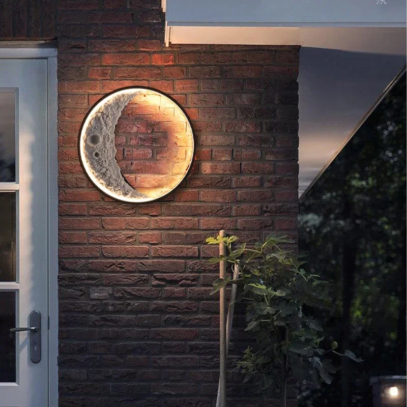 Outdoor LED waterproof Landscape wall lamp modern Porch exterior Wall light garden lamp villa moon Aluminum Wall sconces IP65