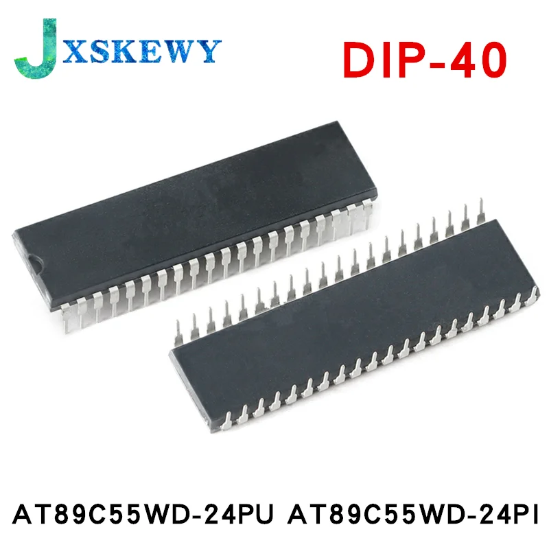 5PCS New AT89C55WD-24PU AT89C55WD-24PI AT89C55WD AT89C55 DIP-40 IC