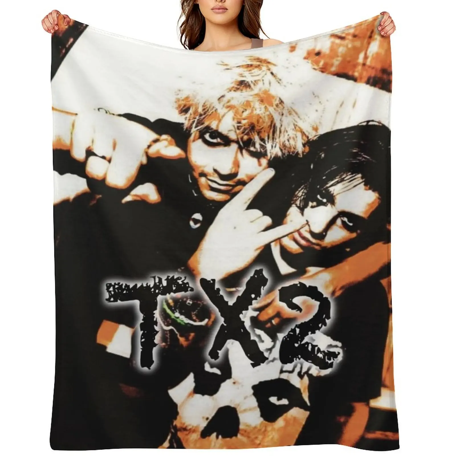 

TX2 Throw Blanket Plaid Giant Sofa Plush Camping Blankets