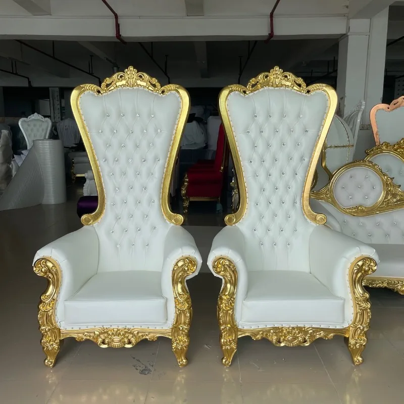 Silla de respaldo alto para Hotel, silla King, novia, novio, boda